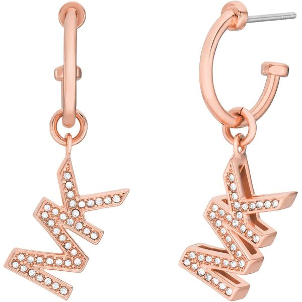 Michael Kors Women's Stainless Steel Drop Earrings With Crystal Accents