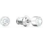 Swarovski Tennis Bracelet and Earring Jewelry Collection, Rhodium Finish, Clear Crystals