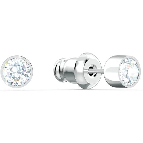 Swarovski Tennis Bracelet and Earring Jewelry Collection, Rhodium Finish, Clear Crystals