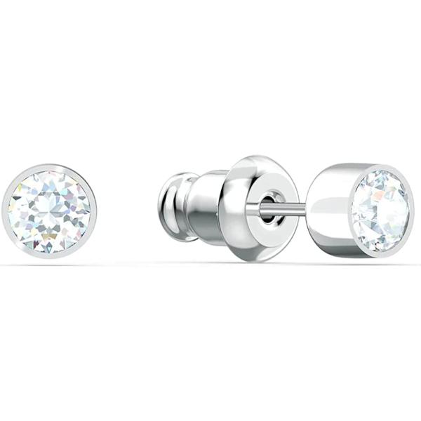 Swarovski Tennis Bracelet and Earring Jewelry Collection, Rhodium Finish, Clear Crystals