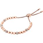 Michael Kors Women's Stainless Steel Rose Gold-Tone Slider Bracelet with Crystal Accents