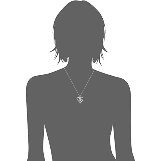 Amazon Collection Diamond 3 Stone Pendant Necklace (1/4 cttw)， 18"