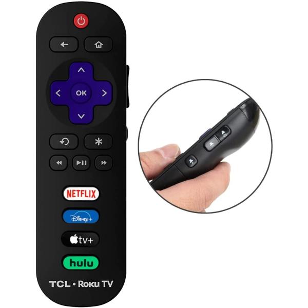 Amtone RC280 OEM Replacement Universal TV Remote Control Compatible with All TCL Roku TVs. 【Only Works with Roku TVs, Not for Roku Stick and Roku Box】 (Netflix/Disney/AppleTV/HBOMAX)