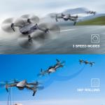 E58 Drone with 1080P HD Camera, Foldable Live Video Drones for Adults Beginners,Gesture Control RC Quadcopter with 2 Batteries, Altitude Hold, Headless Mode,One Key Start/Landing,3D Flips, APP Control,Toys Gifts for Boys Girls
