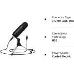 FONSAWA USB Condenser Microphone Podcast PC Microphone: Vocal Recording Streaming Mic Studio Professional Zero Latency Monitoring Kit for Singing Skype Gaming Voice YouTube with Tripod Stand