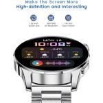 Smart Watch Make/Answer Call Notification Reminder with 300mAh Large Capacity Battery 1.32' LCD Touchscreen IP67 Waterproof Sports Dynamic Heart Rate iOS Android Compatible Smartwatches for Men