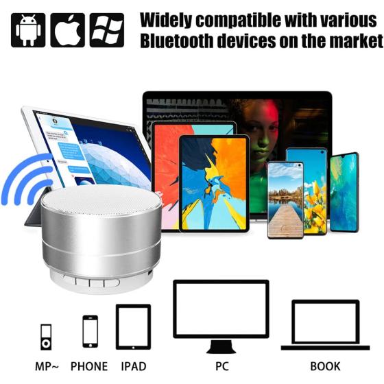 Bluetooth Speaker, Portable Wireless Bluetooth Shower Speakers with Led Light,360 HD Surround Sound,IPX8 Waterproof Wireless Speaker,Mini Shower Radio for Party, Travel, Beach,Outdoor, Home