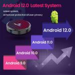 Android 12.0 TV Box， 4G RAM 32G ROM Android TV Box H618 with Dual 2.4G/5.8G WiFi， BT 5.0+ Quad-Core 64 Bits 4K UHD H.265 Ethernet LAN 3D TV Box with Backlit Keyboard Set Top TV Box