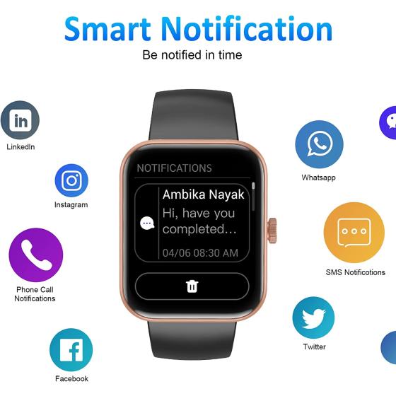 EURANS Smart Watch 42mm Bluetooth Calling (Answer/Make Call) HD Touch Screen IP68 Waterproof Fitness Tracker for Android and iOS Phones， Blood Oxygen &amp; Heart Rate Monitor， Sleep Tracking for Men Women