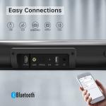BESTISAN Sound bar for TV， 80W TV Sound bar with 4 Full-Range Speaker， 33Inch Surround Soundbar with Multi-Function Connections(Bluetooth/HDMI/Optical/Coaxial/AUX/USB)