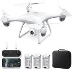 Potensic 4K Drone with Camera for Adults [Sony 12MP UHD Lens] GPS Stable Hovering for Beginners， 5G WiFi Transmission， FPV Aerial Photography， Less Than 250g， 3 Batteries， Backpack -Dreamer Mini White