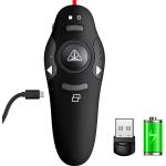 Rechargeable Presentation Clicker with Red Laser Pointer, Wireless Presenter Remote for PPT Clicker, 2.4GHz Presentation Remote Slide Advancer Powerpoint Clicker for Mac/Computer/Laptop/Keynote…
