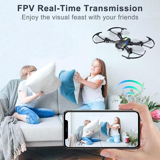 ZGMON Drones for Kids Adults with 1080P HD Camera, Foldable Mini Drone for Beginner, WiFI FPV RC Quadcopter Helicopter Toy Christmas Gift for Boys Girls with 2 Batteries, Voice Control, Gesture Control, Throw to Go, 3D Flip, Altitude Hold