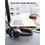 USB Headsets with Microphone for PC, Stereo Computer Headset with Mic Noise Reduction & in-line Control, Comfort 3.5mm/USB Wired Headphones, PC Headset with Mute for Zoom Skype Webinar Home Office
