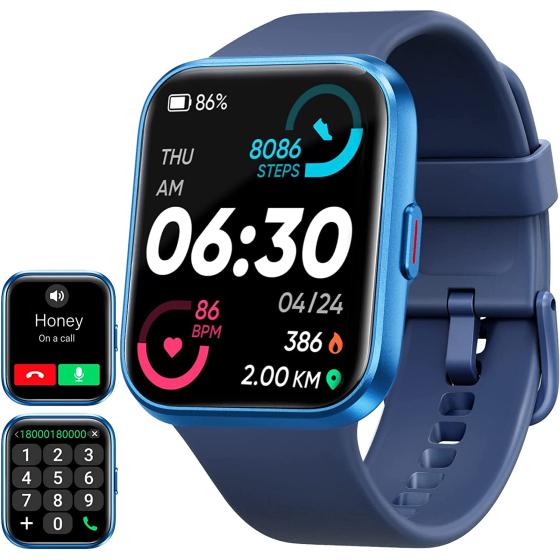 Smart Watches for Women[Call Receive/Dial] Fitness Watches for Women [Alexa Built-in]1.7'Touch Screen Fitness Tracker Heart Rate Blood Oxygen Sleep Monitor 60 Sports IP68 for iPhone Android Compatible