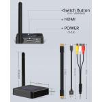 Wireless Display Adapter, HDMI/TV Display Adapter, No Setup or APP, Supports Miracast, Airplay, DLNA, for iPhone iOS, Android, Windows, Mac OS Casting/Mirroring to TV/Projector/Monitor