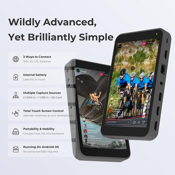 YoloLiv Instream, The Ultimate All-in-one Vertical Live Video Streaming Equipment Encoder, Switcher, Recorder, Monitor for Instagram, Tiktok