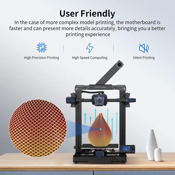 Anycubic 3D Printer Kobra Neo, Auto Leveling 3D Printers Pre-Installed with High Precision Printing and Easy Model Removal Perfect for Beginners Print Size 8.7x8.7x9.84 inch