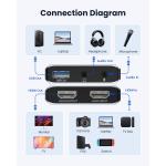 Video Capture Card, Viagkiki 4K HDMI Capture Card,Game Capture Card for Live Streaming/Video Recording/Screen Sharing/Game Playing, Recording Work with PC/PS4/XBOX/Switch/DSLR/OBS