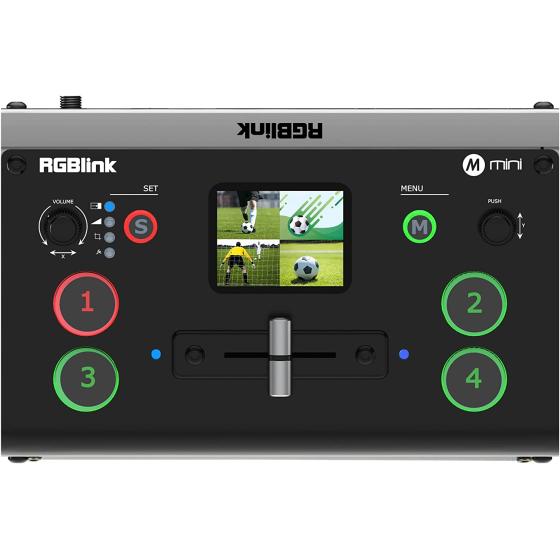 RGBlink Mini-pro Video Switcher with 4 x 4K HDMI Inputs 1HDMI/USB3.0 Outputs Multi Camera Video Mixer Switcher with 2 Inch Touch Screen Ideal for Live Streaming Worship Online Teachers Gamers