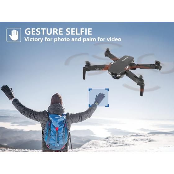Heygelo S90 Drone with Camera for Adults, 1080P HD Mini FPV Drones for Kids Beginners, Foldable RC Quadcopter Toys Gifts for Boys Girls with Altitude Hold, Voice/Gesture Control, 3 Speeds, 2 Batteries