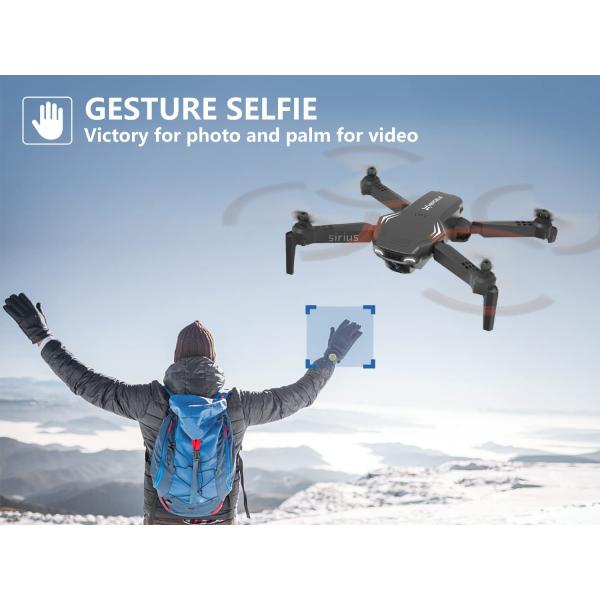 Heygelo S90 Drone with Camera for Adults, 1080P HD Mini FPV Drones for Kids Beginners, Foldable RC Quadcopter Toys Gifts for Boys Girls with Altitude Hold, Voice/Gesture Control, 3 Speeds, 2 Batteries