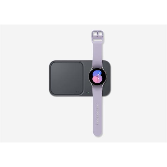 SAMSUNG Galaxy Watch 5 40mm Bluetooth Smartwatch w/ Body, Health, Fitness and Sleep Tracker, Improved Battery, Sapphire Crystal Glass, Enhanced GPS Tracking, US Version, Silver Bezel w/ Purple Band