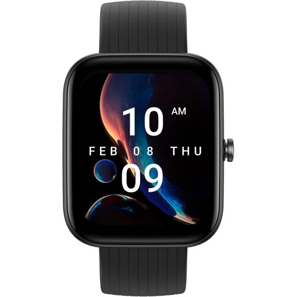 Amazfit Bip 3 Pro Smart Watch for Android iPhone, 4 Satellite Positioning Systems, 1.69" Color Display, 14-Day Battery Life, 60+ Sports Modes, Blood Oxygen Heart Rate Monitor, Water-Resistant(Black)