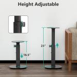 WALI Universal Speaker Stands, Surround Sound Speaker Stands for Satellite & Bookshelf Speakers Up to 22lbs, Height Adjustable with Built-in Cable Management, 1 Pair (SFS001), Black