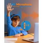 awatrue Kids Headphones-Headset for School with Microphone 85/94dB Volume Limiter 3.5mm Jack Wired Foldable Over-Ear Headphones with Shareport for Girls Boys Children toddlerTeens Blue