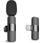 MAYBESTA Professional Wireless Lavalier Lapel Microphone for iPhone, iPad - Cordless Omnidirectional Condenser Recording Mic for Interview Video Podcast Vlog YouTube