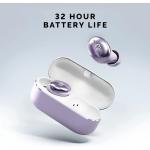 Tempo 30 Purple Wireless Earbuds for Small Ears Women, Cute Purple Earbuds with Mic, Bluetooth Earphones for Small Ear Canals, IPX7 Sweatproof, Long Battery, Loud
