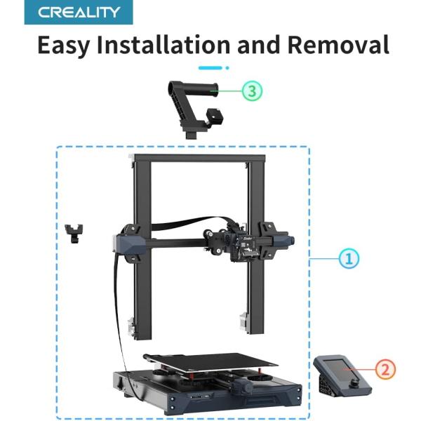 Official Creality 3D Printer Ender 3 S1 with CR Touch Auto Leveling, Sprite Extruder, High Precision Z-axis, Removable PC Build Plate, FDM 3D Printer for Beginners Professional 8.66"x 8.66" x 10.63"