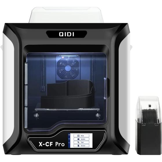 R QIDI TECHNOLOGY X-CF Pro Industrial Grade 3D Printer,Specially Developed for Printing Carbon Fiber&Nylon with QIDI Fast Slicer, Automatic Leveling,Build Volume 11.8x9.8x11.8 Inch