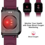 EURANS Smart Watch 41mm, Full Touchscreen Smartwatch, Fitness Tracker with Heart Rate Monitor & SpO2, IP68 Waterproof Pedometer Watch for Women Men Compatible with iOS & Android Phones