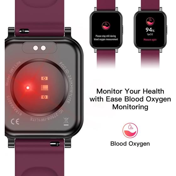 EURANS Smart Watch 41mm, Full Touchscreen Smartwatch, Fitness Tracker with Heart Rate Monitor & SpO2, IP68 Waterproof Pedometer Watch for Women Men Compatible with iOS & Android Phones