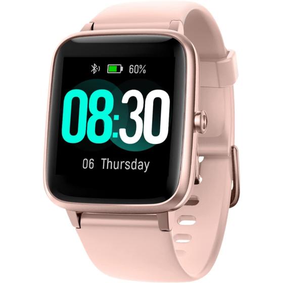 GRV Smart Watch for iOS and Android Phones, Watches for Women IP68 Waterproof Smartwatch Fitness Tracker Watch with Heart Rate/Sleep Monitor Steps Calories Counter (Pink)