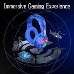 Tatybo Gaming Headset for PS4 PS5 Xbox One Switch PC with Noise Canceling Mic, Deep Bass Stereo Sound