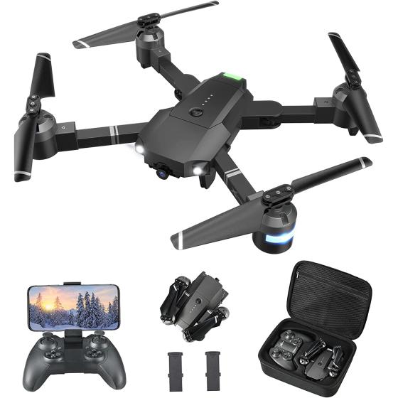 Drones with Camera for Adults - 1080P FPV Drones with Carrying Case, Long Distance Quadcopter Equipped w/2 batteries, One key Return/Emergency Stop, ATTOP Drones for Adults/Beginners, Girls/Boys Gifts