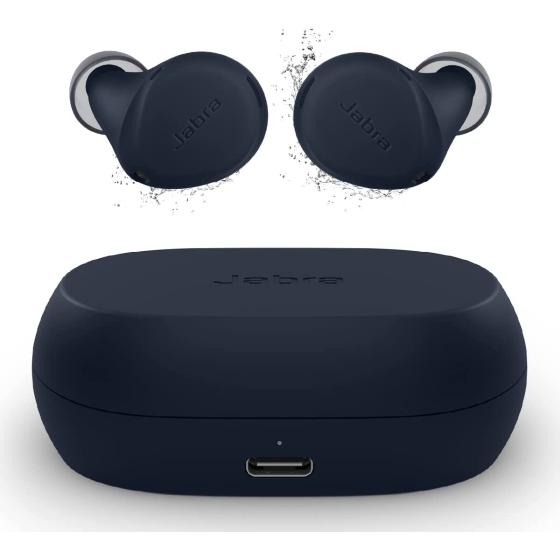 Jabra Elite 7 Active True Wireless— Bluetooth Sports Earbuds Shake Grip for Secure in-Ear Fit — Ultimate Workout Earbuds, Adjustable Active Noise Cancellation, Fast Charging — Navy