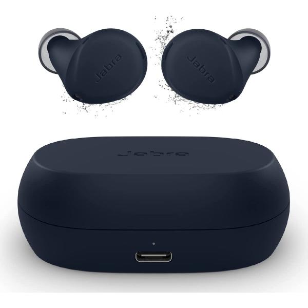 Jabra Elite 7 Active True Wireless— Bluetooth Sports Earbuds Shake Grip for Secure in-Ear Fit — Ultimate Workout Earbuds, Adjustable Active Noise Cancellation, Fast Charging — Navy