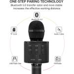OVELLIC 2 Pack Karaoke Microphone for Kids, Wireless Bluetooth Karaoke Microphone for Singing, Portable Handheld Mic Speaker Machine, Gifts Toys for Girls Boys Adults All Age (Rose Gold)