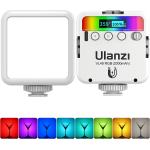 ULANZI VL49 RGB Video Lights, LED Camera Light 360° Full Color Portable Photography Lighting w 3 Cold Shoe, 2000mAh Rechargeable CRI 95+ 2500-9000K Dimmable Panel Lamp Support Magnetic Attraction