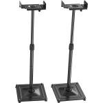 PERLESMITH Universal Speaker Stands Height Adjustable Extend 31.22” to 46.18” Holds Satellite Speakers & Bookshelf Speakers up to 11lbs-1 Pair PSSS2 Black