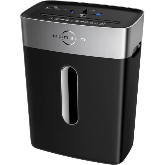 BONSEN Shredder for Home Office, 8-Sheet Crosscut Credit Card Shredder, Small Paper Shredder for Home Use with 4 Gallons Wastebasket, High Security Level P-4, ETL Certification (S3101)