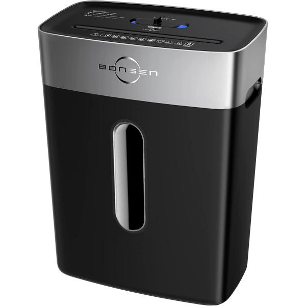 BONSEN Shredder for Home Office, 8-Sheet Crosscut Credit Card Shredder, Small Paper Shredder for Home Use with 4 Gallons Wastebasket, High Security Level P-4, ETL Certification (S3101)