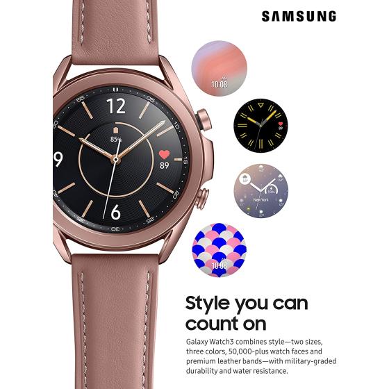 Samsung Galaxy Watch 3 (45mm, GPS, Bluetooth) Smart Watch with Advanced Health Monitoring, Fitness Tracking , and Long Lasting Battery - Mystic Black (US Version) (Renewed)