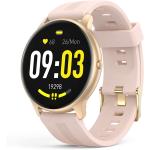 AGPTEK Smart Watch for Women, Smartwatch for Android and iOS Phones IP68 Waterproof Activity Tracker with Full Touch Color Screen Heart Rate Monitor Pedometer Sleep Monitor, Pink