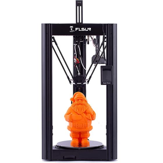 FLSUN SR Super Racer 3D Printer Fast 200mm/s 2800 mm/s² FDM Delta Linear Rail Pre-Assembly with Auto Leveling Resume 1.75 PLA DIY 3D Printers Printing Size 260x260x330mm/10.2x10.2x13 Inch