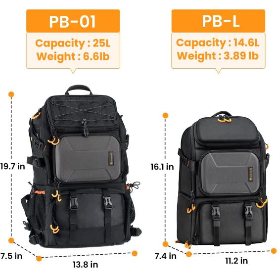 TARION Pro Camera Backpack Large Camera Bag with Laptop Compartment Tripod Holder Waterproof Raincover Outdoor Photography Hiking Travel Professional DSLR Camera Bag Backpack for Men Women Side Access